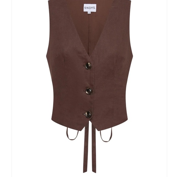 Women's Brown Button Down Shirt - Picture 2 of 5